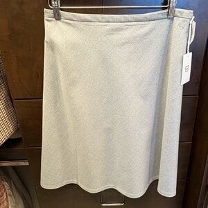 Aritzia Sunday Best A Line Heather Chrome Chiquita Side Zip Skirt SZ 10 NWT